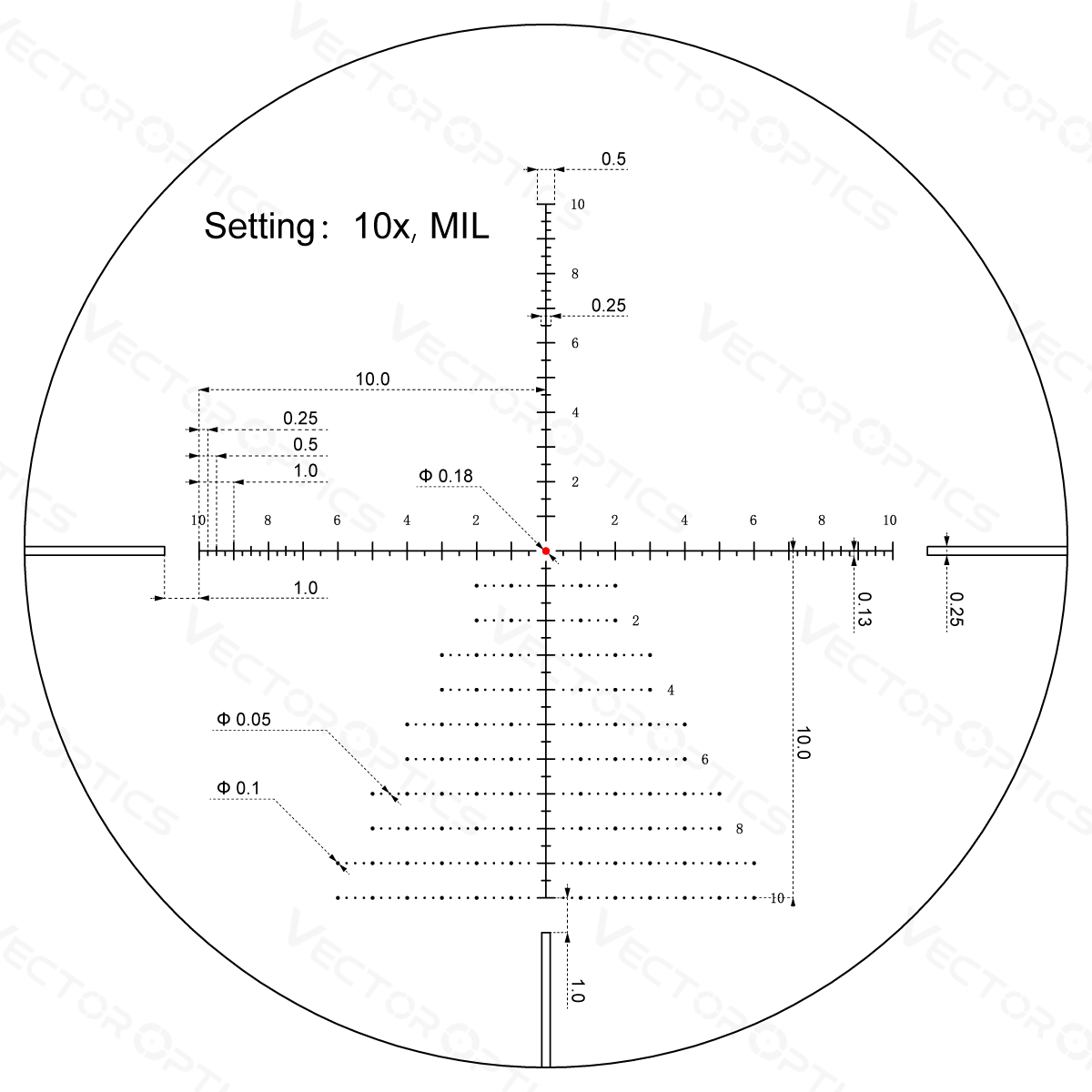 Vector Optics Veyron 3-12x44IR SFP kompakti kiväärin tähtäin 