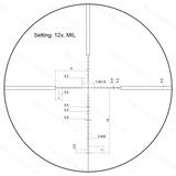 Vector Optics Veyron 3-12x44 SFP kompakti kiväärin tähtäin 