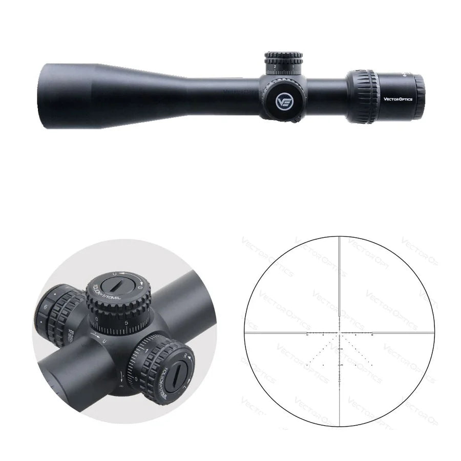 Vector Optics Veyron 6-24x44 IR Ensimmäisen polttotason valaistu kiväärin tähtäin 