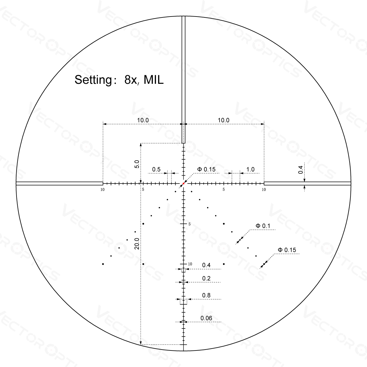 Vector Optics Veyron 2-8x32IR kompakti kiväärin tähtäin 